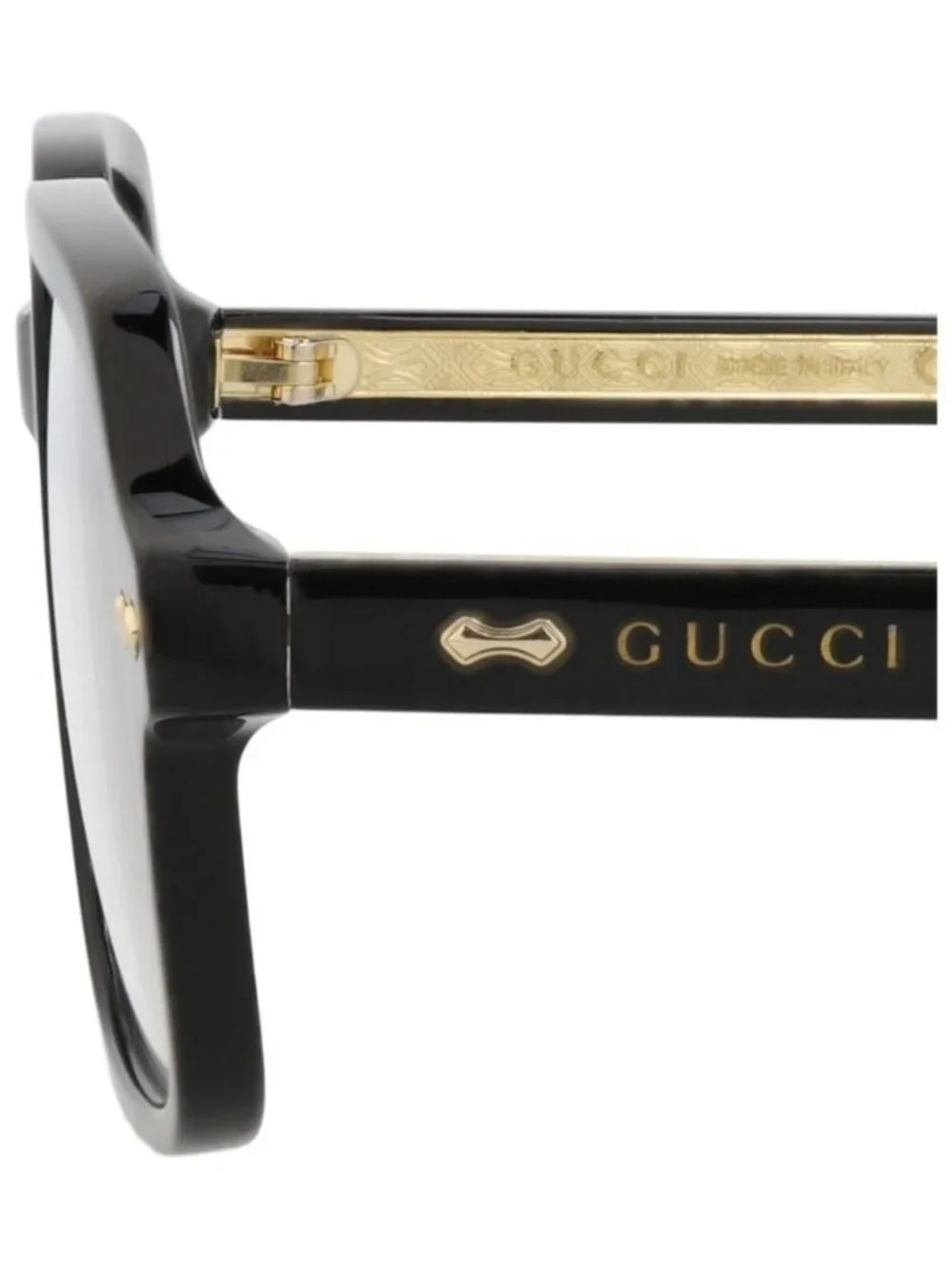 New Gucci Mens Square/Rectangle Black Black Transparent Fashion Designer Eyeglas